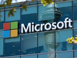 Auckland / New Zealand - November 7 2019: View of Microsoft office building