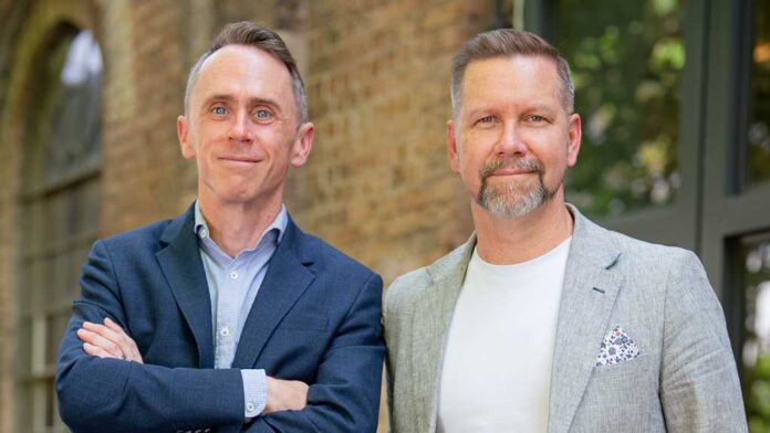 A photograph of Cloudwerx's Brendan Connolly (left) and Toby Wilcock.