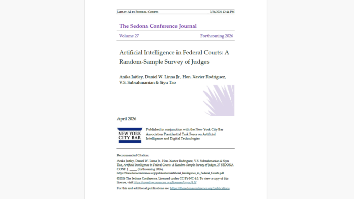 Survey Finds Majority of Federal Judges Have Used AI in Their Work, But Daily Use Remains Rare
