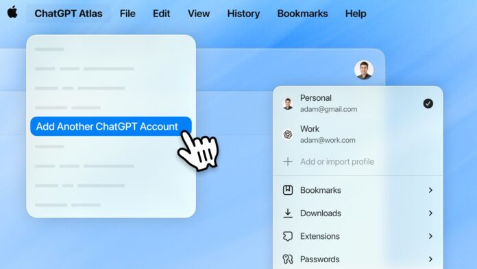 OpenAI Atlas Browser Finally Gets ChatGPT Multi-Account Support