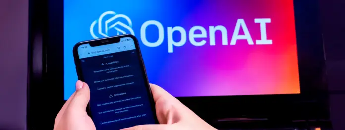 OpenAI logo on a mobile phone