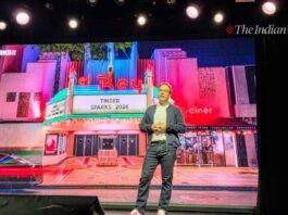 With 50 Million Users Facing Burnout, Tinder Turns to AI for a Swipe Revival | Tech News Spencer Rascoff, Match Group and Tinder CEO, speaks during Tinder’s product launch event highlighting the company’s new AI-driven features. (Image: Anuj Bhatia/The Indian Express)