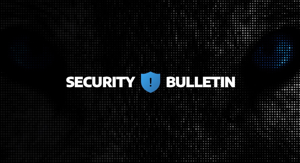 aw-security-bulletin-UF-Featured-Image_dots_02-220306.jpg Security Bulletin logo with a close up of a wolf in the background.