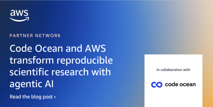 Code Ocean and AWS transform reproducible scientific research with agentic AI