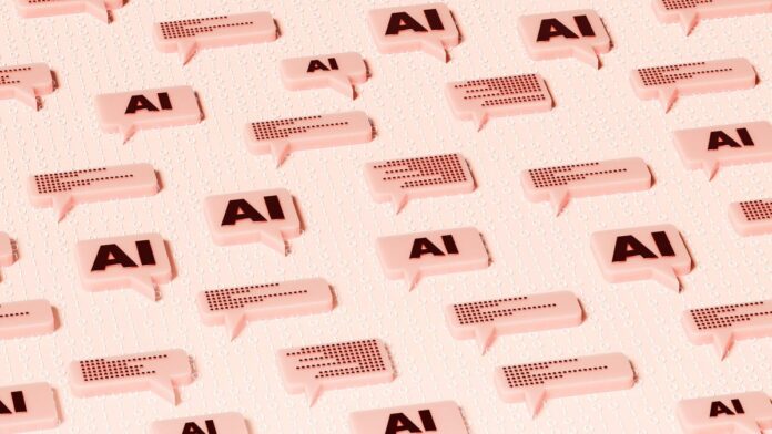 An image of a pink background with chat bubbles