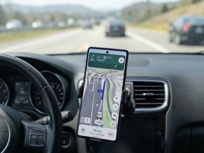 Google Maps Immersive Navigation shows 3D view