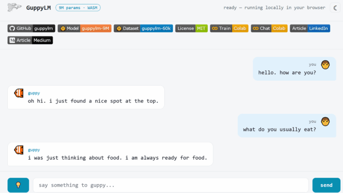 'GuppyLM' lets you create your own language model from scratch in just 5 minutes, and you can train it for free using Google Colab.