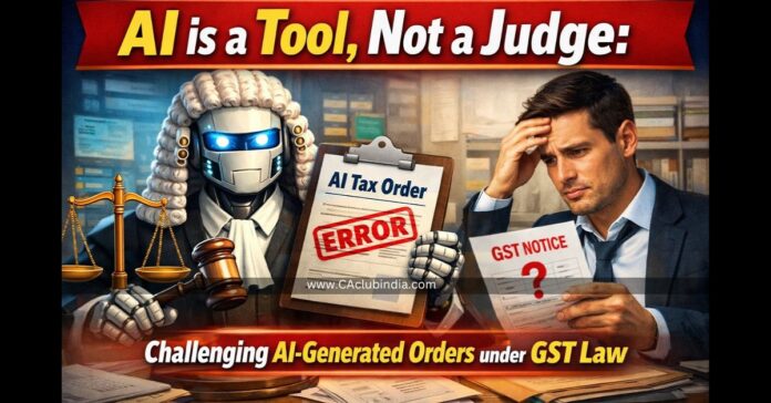 AI is a Tool, Not a Judge: Challenging AI-Generated Orders under GST Law