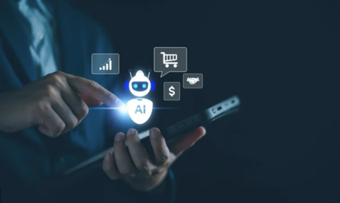 AI agent on phone, hands