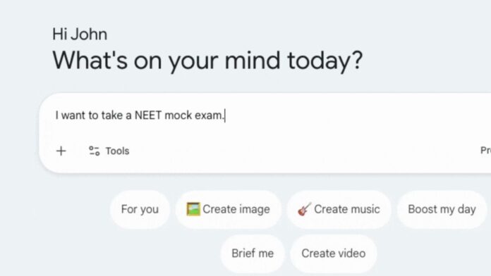 Google Gemini now offers free NEET UG mock tests for medical aspirants. (Image: Google)