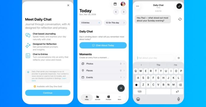 Day One journaling app introduces 'Gold' plan with AI summaries and Daily Chat