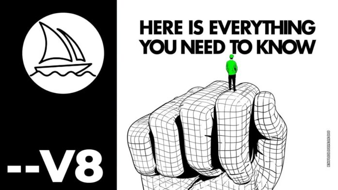 Midjourney V8 conversation mode rewriting a user prompt into a longer, more detailed creative prompt suggestion.