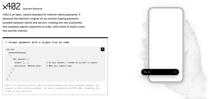 Introduction screen to announce the launch of the "x402 Foundation" involving Coinbase and Cloudflare. [Source = x402 Foundation]