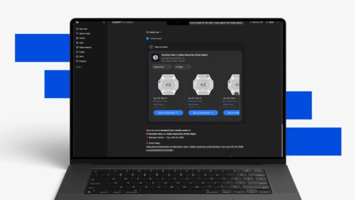 Ticketmaster partners with ChatGBT. Photo via Ticketmaster